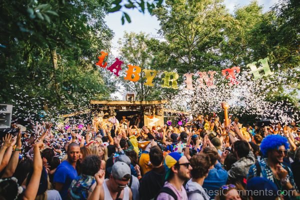 People Celebrating Gardens Festival Pic