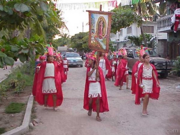 People Celebrating Guadalupe Day