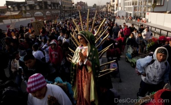 People Celebrating Guadalupe Day Photo