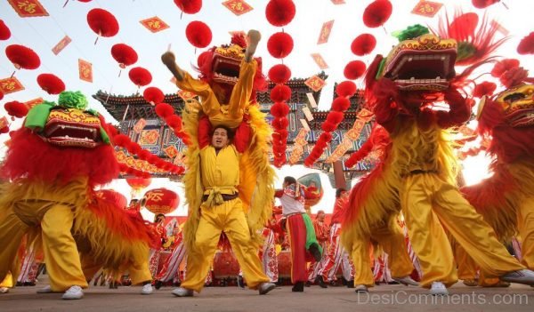 People Celebrating Spring Festival