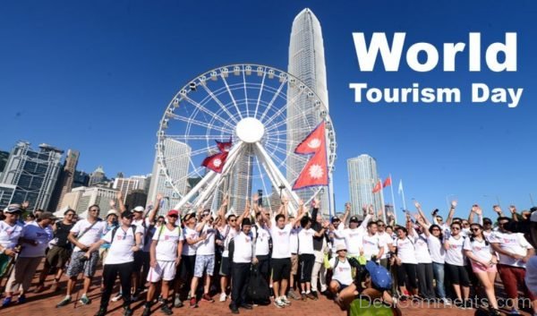 People Celebrating World Tourism Day Pic