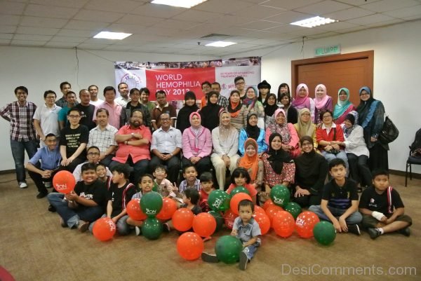 People Enjoying World Haemophilia Day