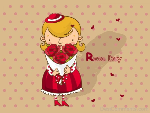 Rose Day Little Girl Picture