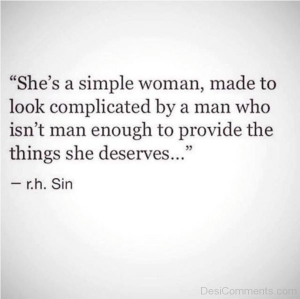 She Is A Simple Woman