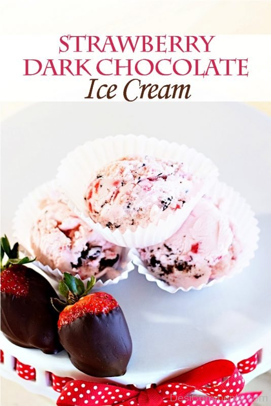 Strawberry Dark Chocolate Ice Cream