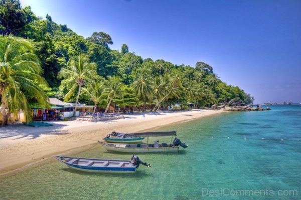 Typical Beach Of East Coast Malaysia And Its Islands