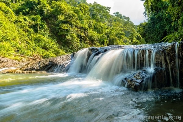 White Water Cascade Flow Stream River