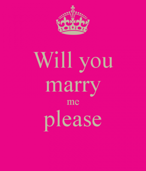 Will You Marry Me Please
