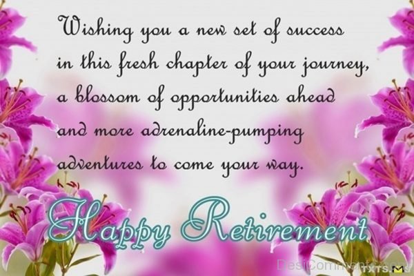 Wishing You A New Set Of Success In This Fresh Chapter Of Your Journey