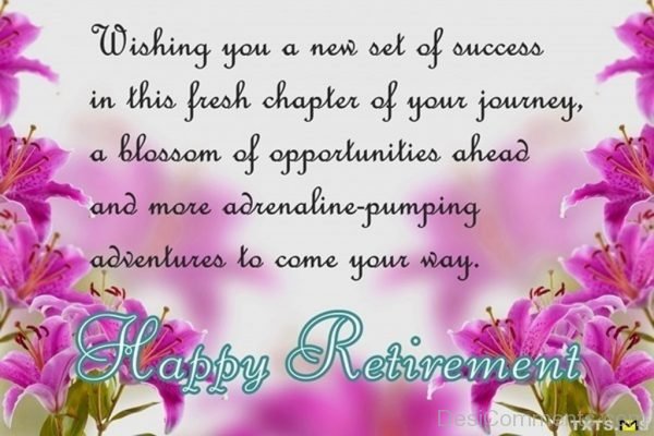 Wishing You A New Set Of Success In THis Fresh Chapter Of Your Journey