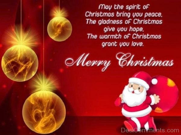 may The Spirit Of Christmas Bring You Peace