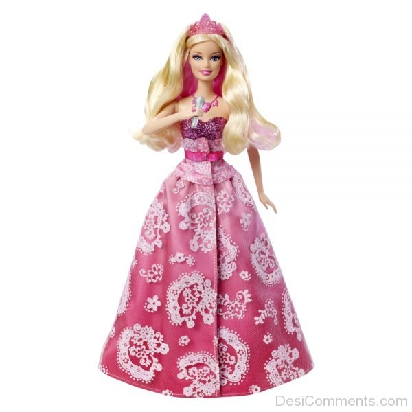 Barbie Doll Holding Mic