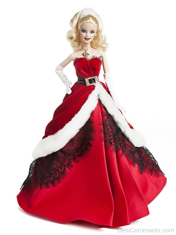 Barbie Doll Wearing Red Dress