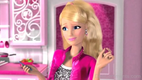 Barbie Holding Phone