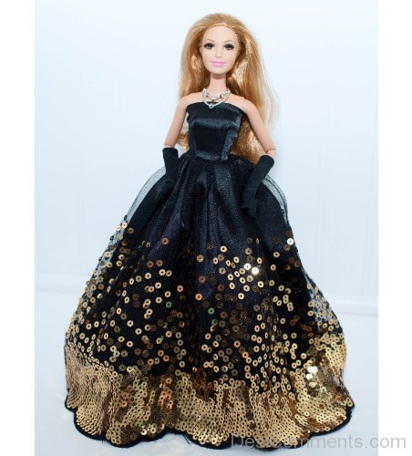 Barbie Wearing Black Dress