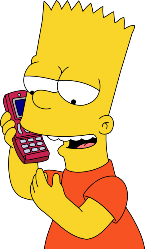 Bart simpson Calling Phone