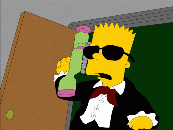 Bart simpson Wearing Goggles