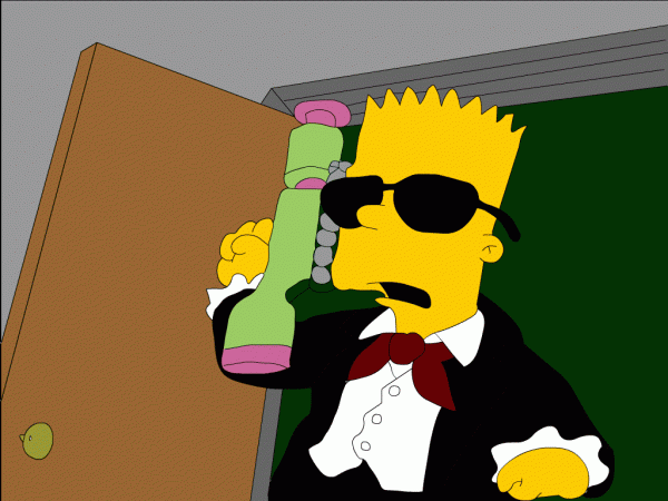 Bart simpson Wearing Goggles 