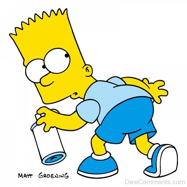 Bart Simpson Holding Something