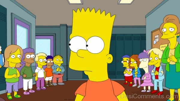 Bart simpson Looking Friends