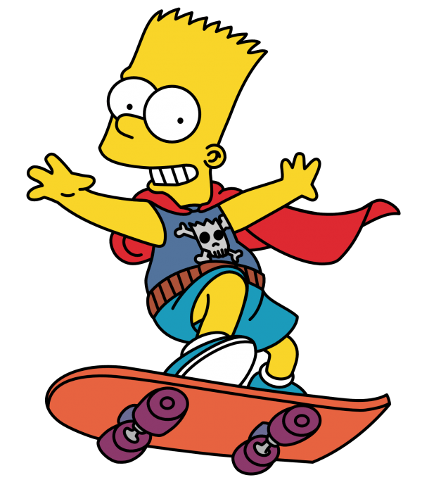 Bart simpson Looking Superman