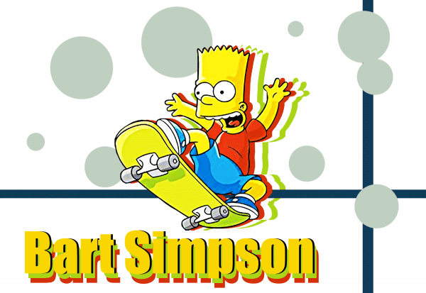 Bart simpson Doing  Skatting