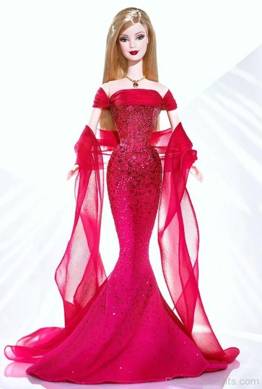 Beautiful Red Barbie Doll Dress