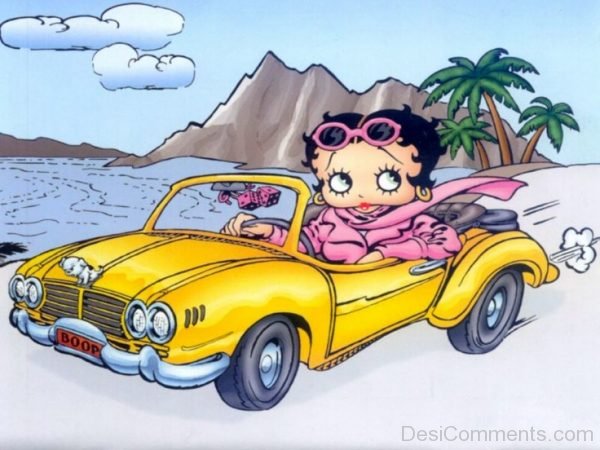 Betty Boop Driving Car