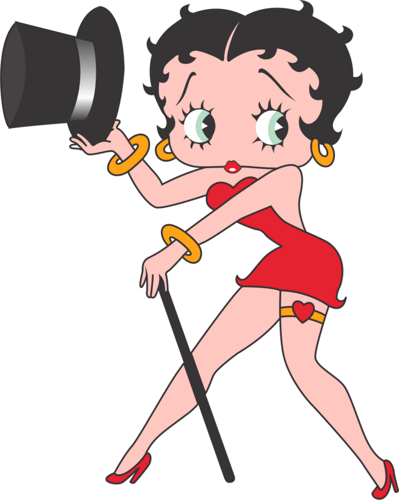 Betty Boop Holding Black Hat - Desi Comments