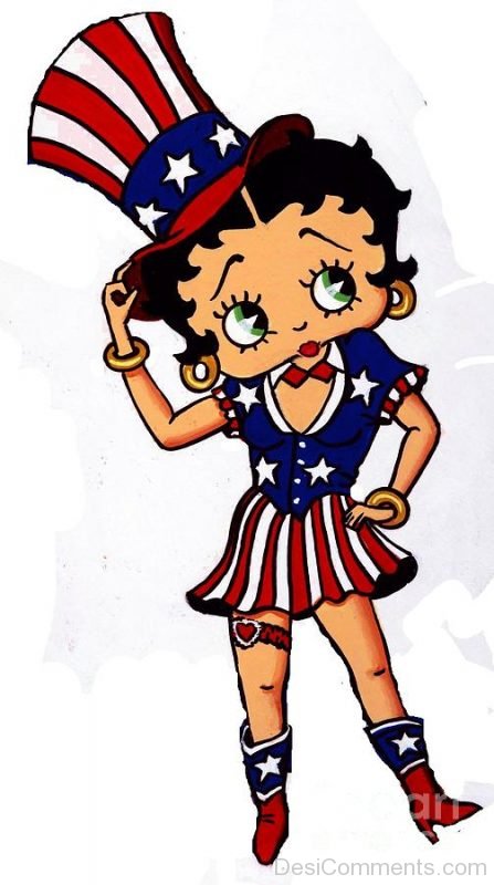 Betty Boop Wearing Hat