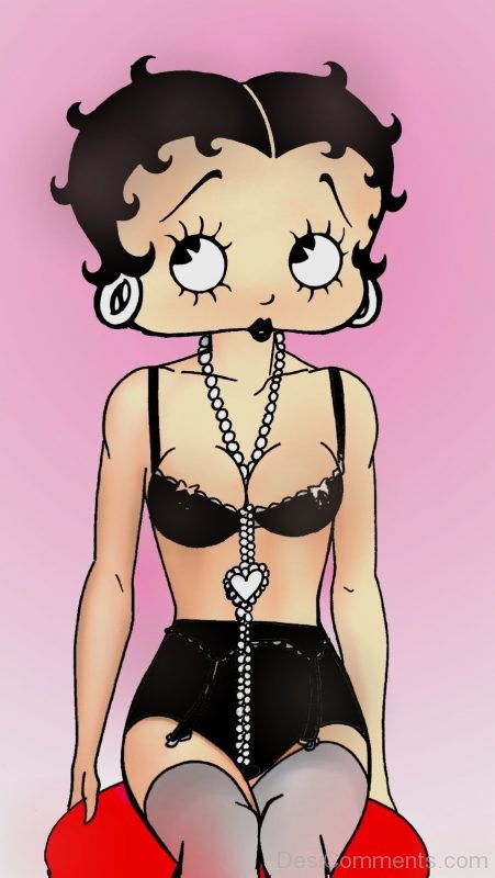 Betty Boop Wearing Necklace