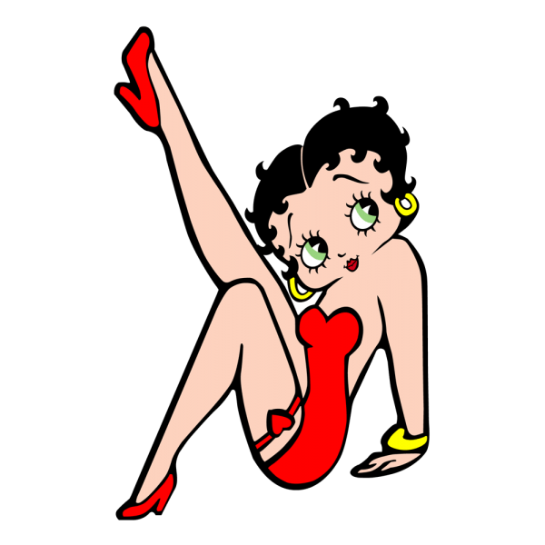 Betty Boop Wearing Red Sandles