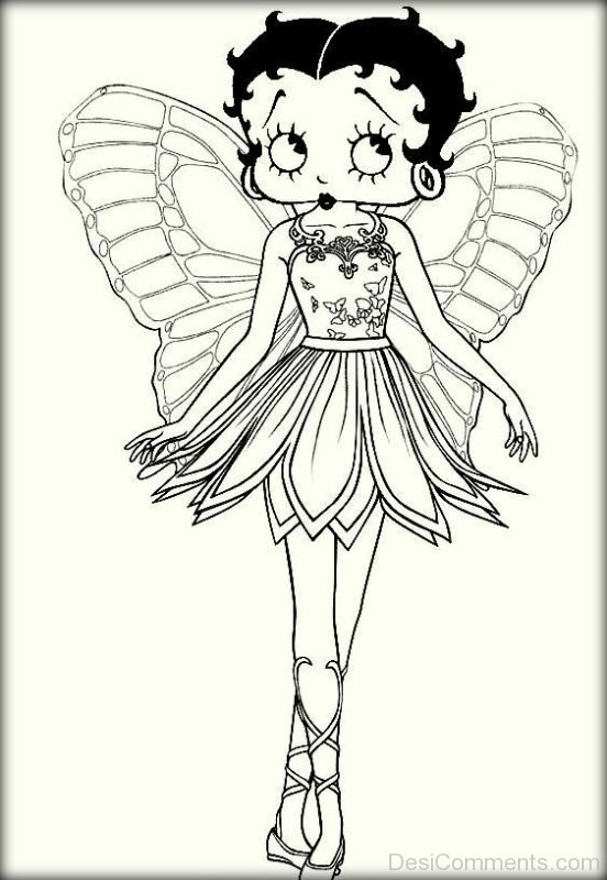 Betty Boop Wearing Wings
