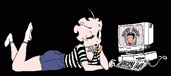 Betty Boop With Computer