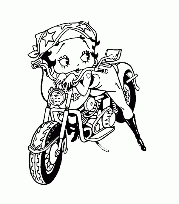 Betty Boop with Bike