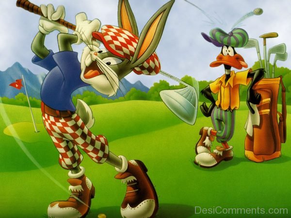 Bugs Bunny Holding Golf Stick