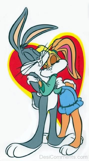 Bugs Bunny Hugging Wife. 