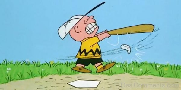 Charlie Brown Holding Bat