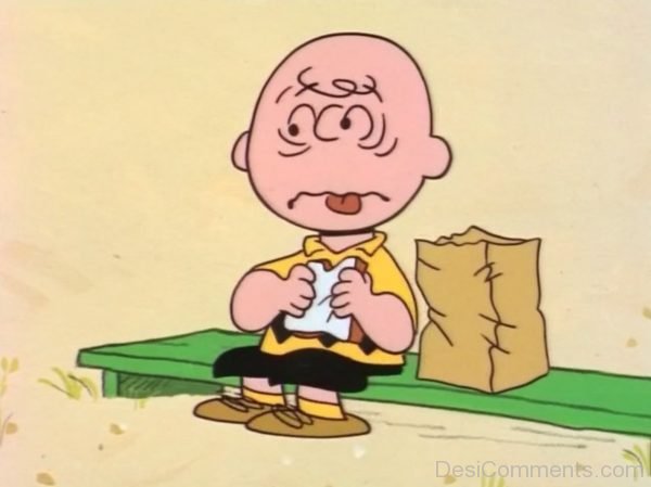 Charlie Brown Holding Paper Image