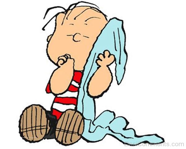 Charlie Brown Holding Towel