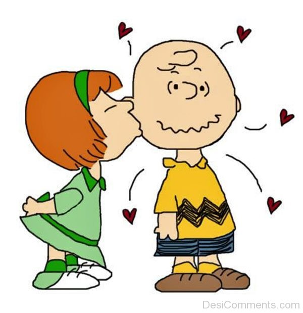Charlie Brown With Friend Kissing