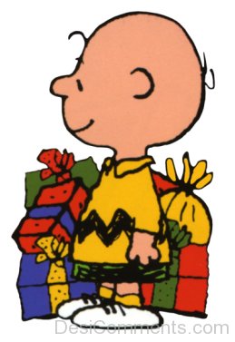 Charlie Brown Holding Gift