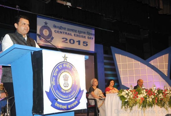 Chief Minister Devendra Fadnavis on Central Excise Day 2015