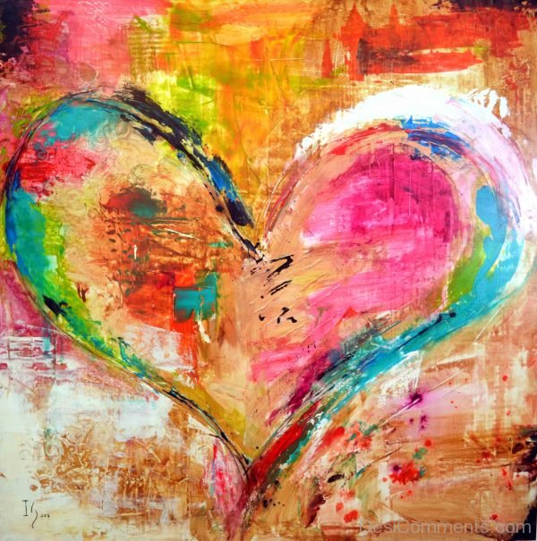 Colorful Heart Painting