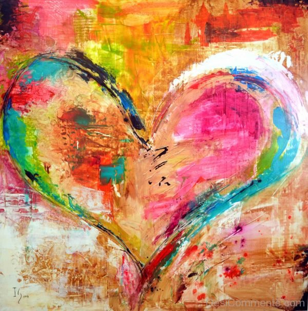 Colorful Heart Painting