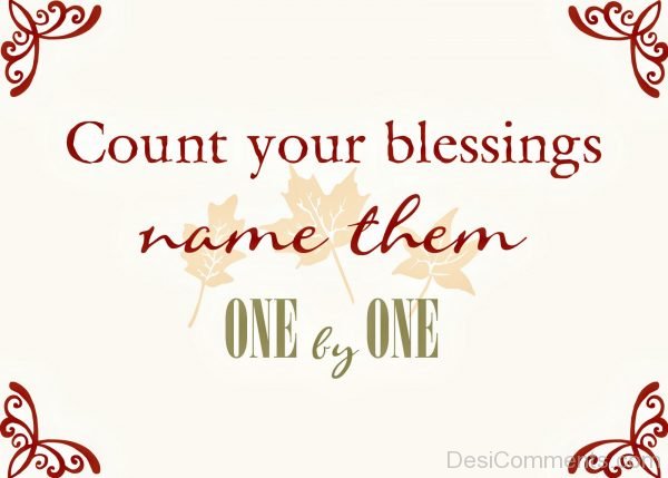 Count Your Blessings Name Them One By One