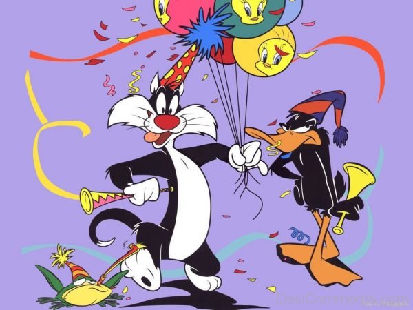 Daffy Duck Enjoying With Friend