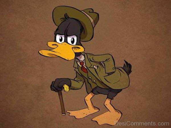 Daffy Duck Holding Stick