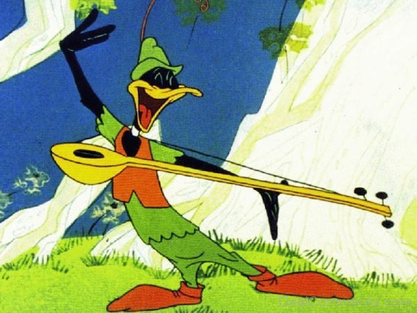 Daffy Duck Playing Sitar