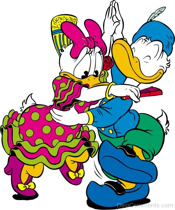 Donald Duck Dancing with Friend